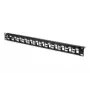 DIGITUS Modular Patch Panel, θωρακισμένο 24-Port, κενό, 1HE, τοποθέτηση σε Rack, μετατοπισμένο, χρώμα μαύρο RAL 9005