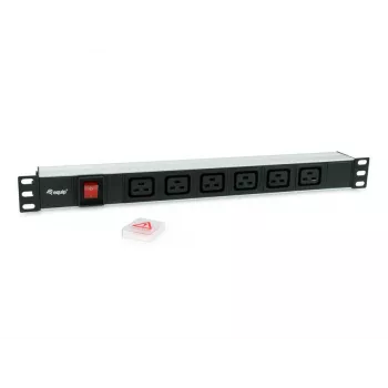 Equip 333319 Μονάδα διανομής ισχύος (PDU) 6 έξοδοι AC 1U Μαύρο
