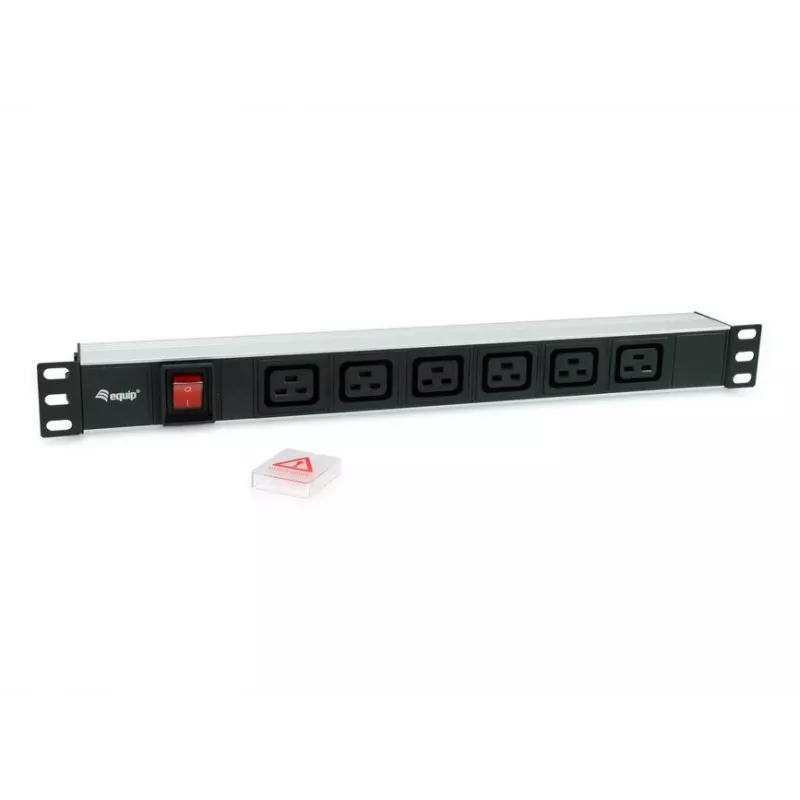 Equip 333319 Μονάδα διανομής ισχύος (PDU) 6 έξοδοι AC 1U Μαύρο