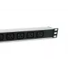 Equip 333319 Μονάδα διανομής ισχύος (PDU) 6 έξοδοι AC 1U Μαύρο