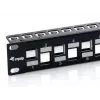Equip Patchpanel 24 Θέσεων Keystone Cat.6A Θωρακισμένο, Μαύρο