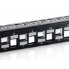 Equip Patchpanel 24 Θέσεων Keystone Cat.6A Θωρακισμένο, Μαύρο