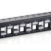 Equip Patchpanel 24 Θέσεων Keystone Cat.6A Θωρακισμένο, Μαύρο