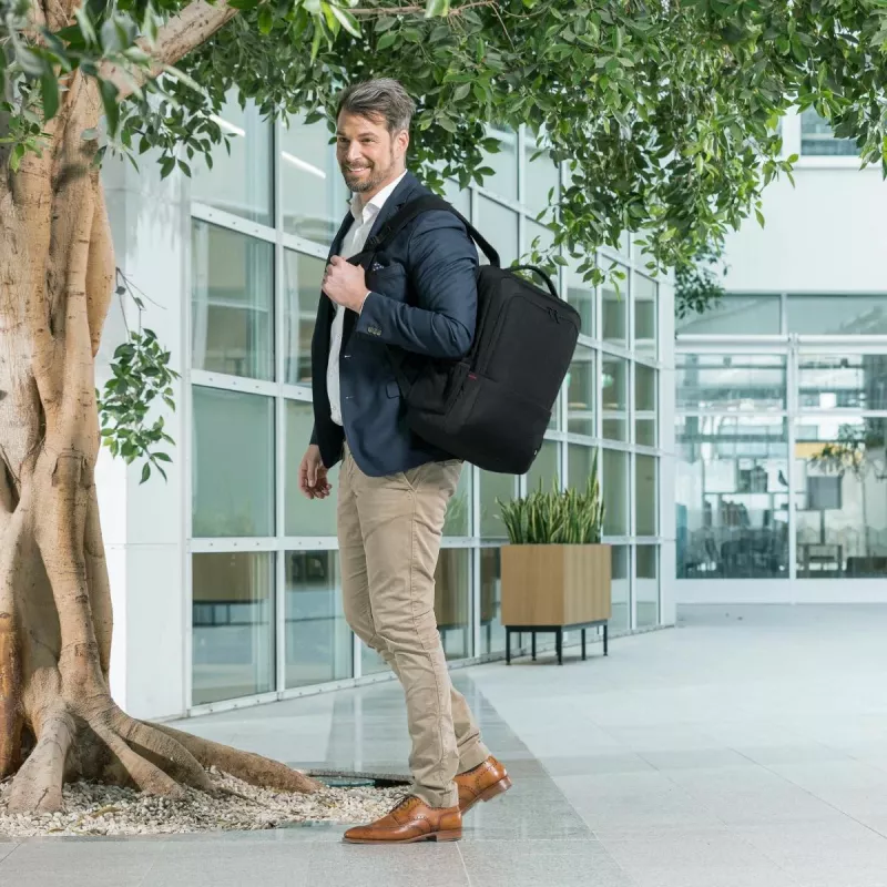 DICOTA Eco Backpack Plus Base – Θήκη notebook 13-15,6 ιντσών – Μαύρο / 300d Rpet Πολυεστέρας