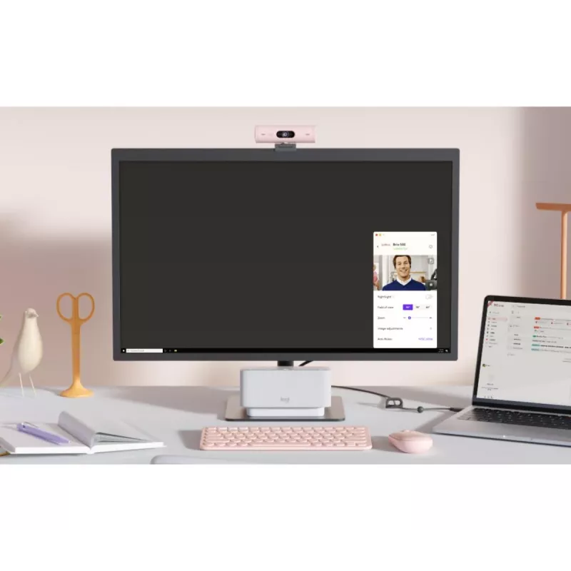 LOGITECH Brio 500 Full HD Webcam Ροζ