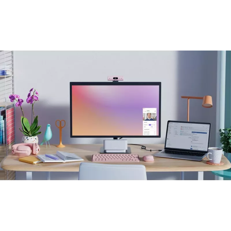 LOGITECH Brio 500 Full HD Webcam Ροζ