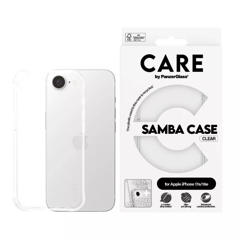 Θήκη PanzerGlass CARE by μοντέρνα θήκη Samba Διάφανη iPhone 16e