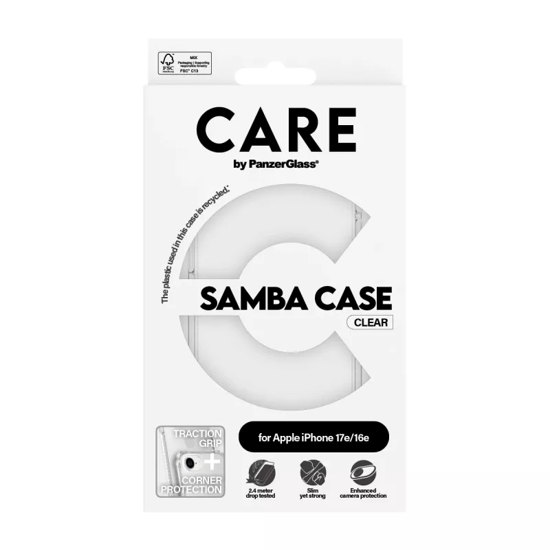 Θήκη PanzerGlass CARE by μοντέρνα θήκη Samba Διάφανη iPhone 16e