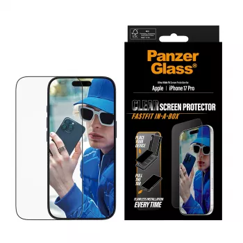 PanzerGlass ® Μεμβράνη προστασίας οθόνης iPhone 17 Pro | Ultra-Wide Fit με FASTFIT IN-A-BOX