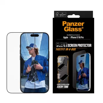 PanzerGlass® Μεμβράνη προστασίας οθόνης iPhone 17 | iPhone 16 Pro | Ultra-Wide Fit με FASTFIT IN-A-BOX