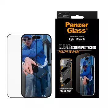 PanzerGlass ® Μεμβράνη προστασίας οθόνης iPhone Air | Ultra-Wide Fit με FASTFIT IN-A-BOX
