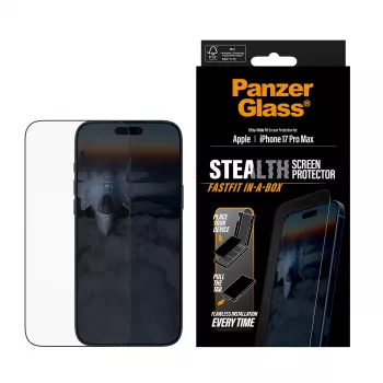 PanzerGlass ® Stealth Προστασία οθόνης iPhone 17 Pro Max | Ultra-Weit-Passform με FASTFIT IN-A-BOX