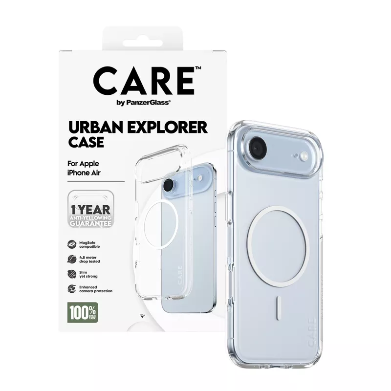 Θήκη PanzerGlass CARE by Flagship Case Transparent Urban Explorer White MagSafe iPhone 17 Air
