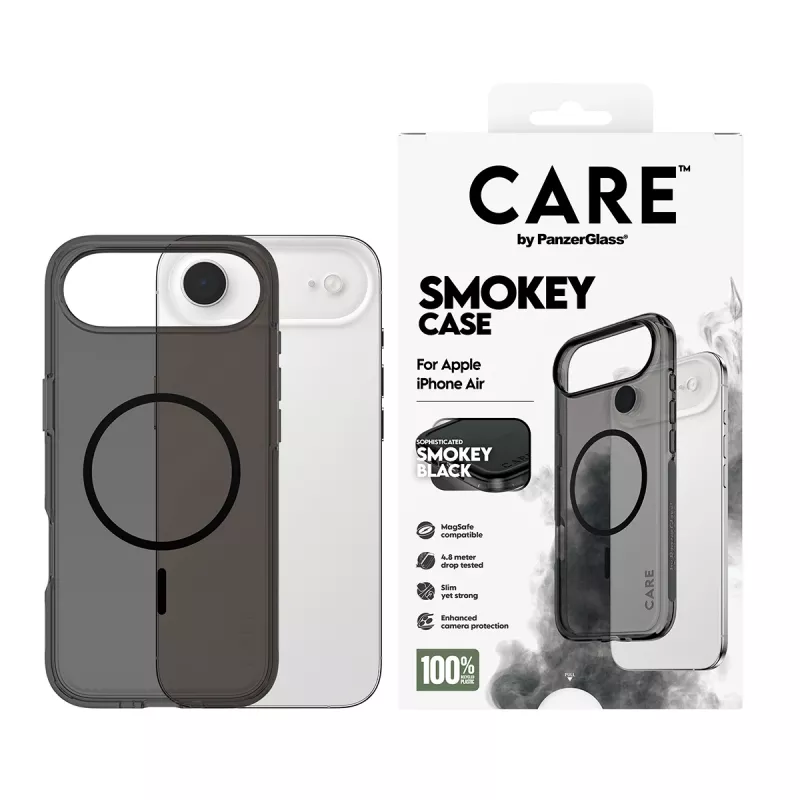 Θήκη PanzerGlass CARE™ by ® Urban Explorer Case Smokey με μαύρο MagSafe iPhone Air