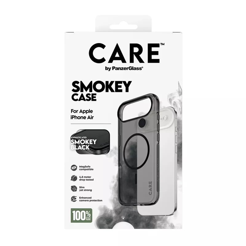 Θήκη PanzerGlass CARE™ by ® Urban Explorer Case Smokey με μαύρο MagSafe iPhone Air