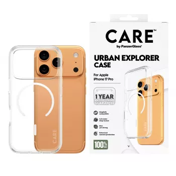 Θήκη PanzerGlass CARE™ by ® Urban Explorer Case Transparent με White MagSafe iPhone 17 Pro