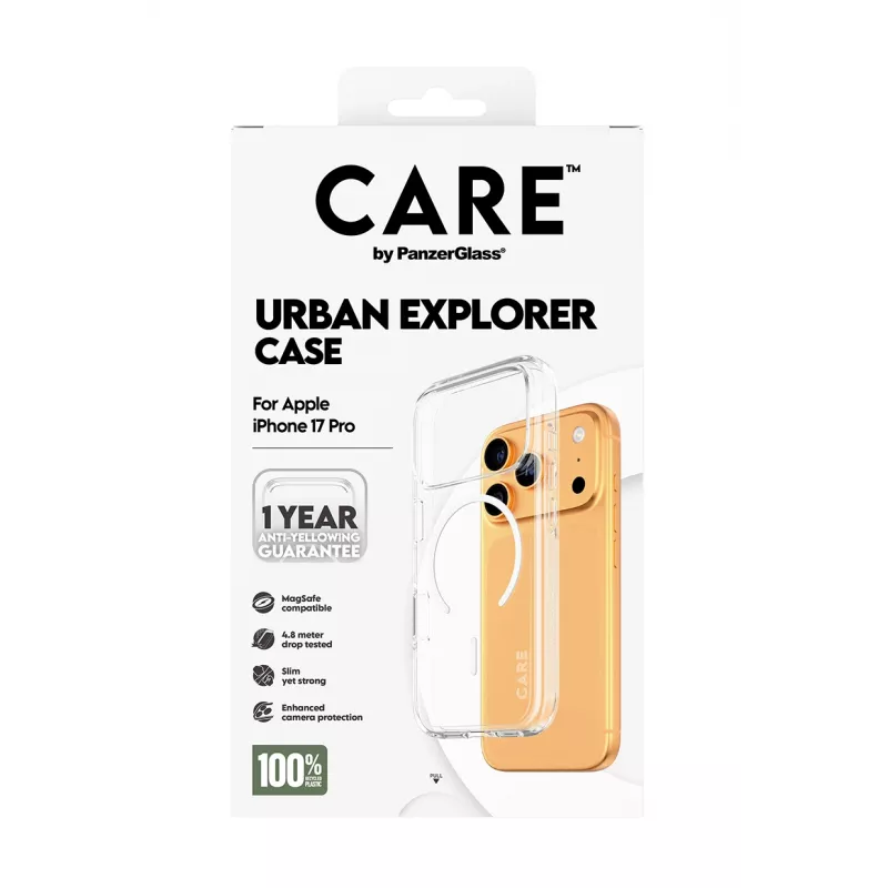 Θήκη PanzerGlass CARE™ by ® Urban Explorer Case Transparent με White MagSafe iPhone 17 Pro