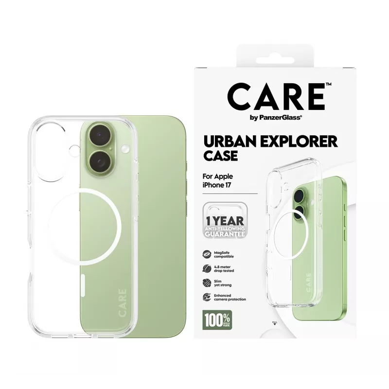 Θήκη PanzerGlass CARE™ by ® Urban Explorer Case Transparent με White MagSafe iPhone 17