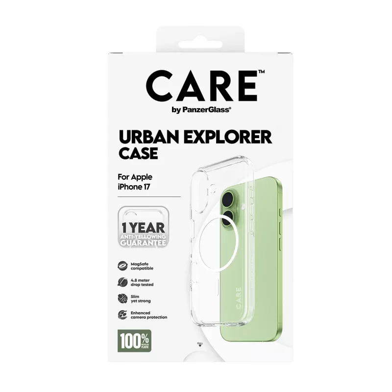 Θήκη PanzerGlass CARE™ by ® Urban Explorer Case Transparent με White MagSafe iPhone 17