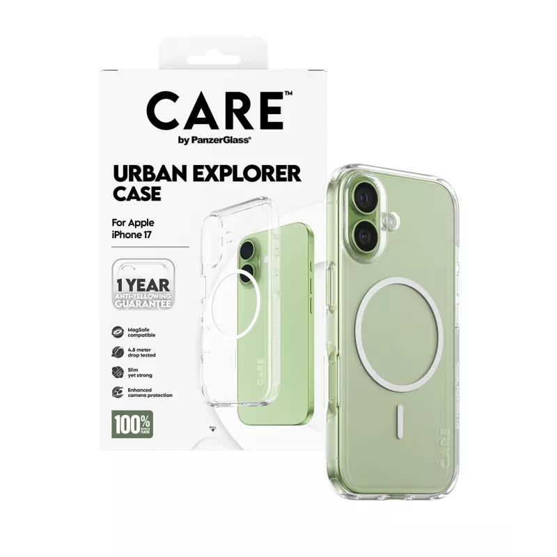 Θήκη PanzerGlass CARE™ by ® Urban Explorer Case Transparent με White MagSafe iPhone 17