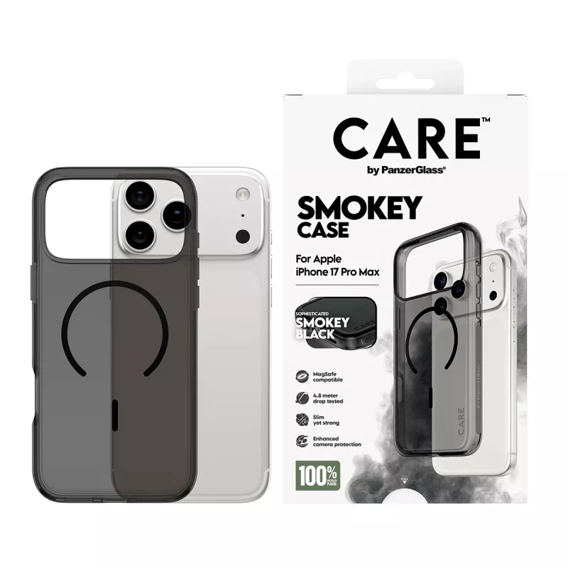 Θήκη PanzerGlass CARE™ by ® Urban Explorer Case Smokey με μαύρο MagSafe iPhone 17 Pro Max
