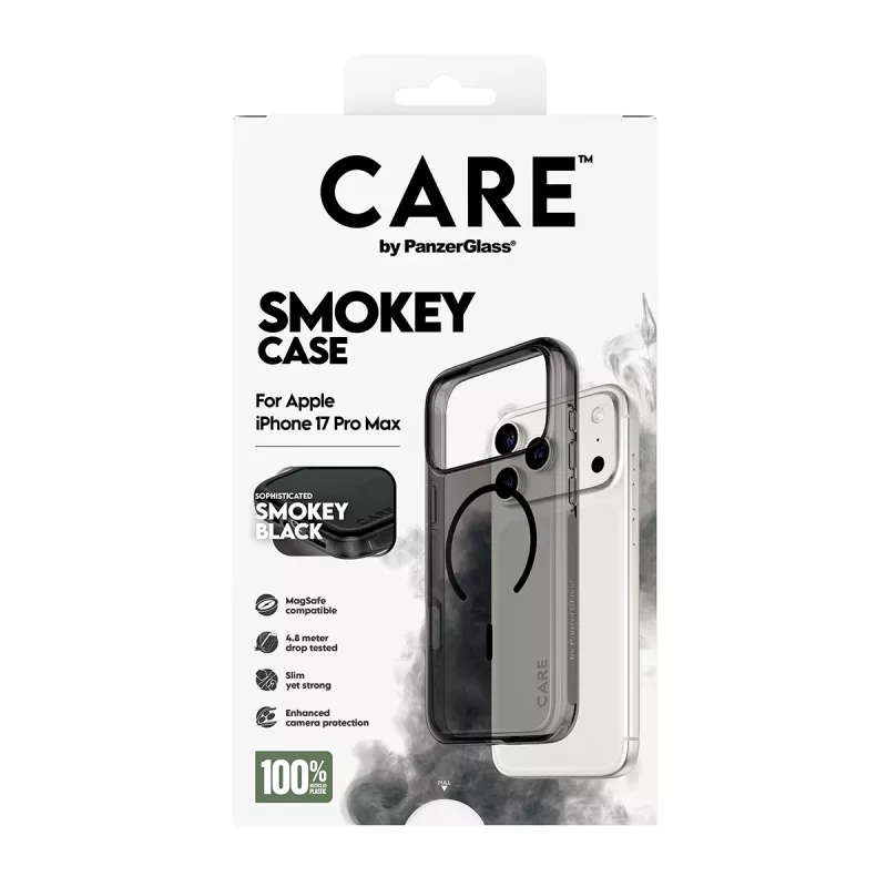 Θήκη PanzerGlass CARE™ by ® Urban Explorer Case Smokey με μαύρο MagSafe iPhone 17 Pro Max