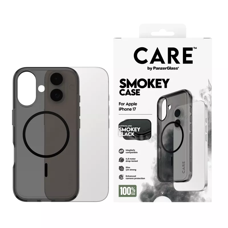 Θήκη PanzerGlass CARE™ by ® Urban Explorer Case Smokey με μαύρο MagSafe iPhone 17