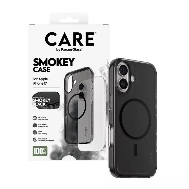 Θήκη PanzerGlass CARE™ by ® Urban Explorer Case Smokey με μαύρο MagSafe iPhone 17