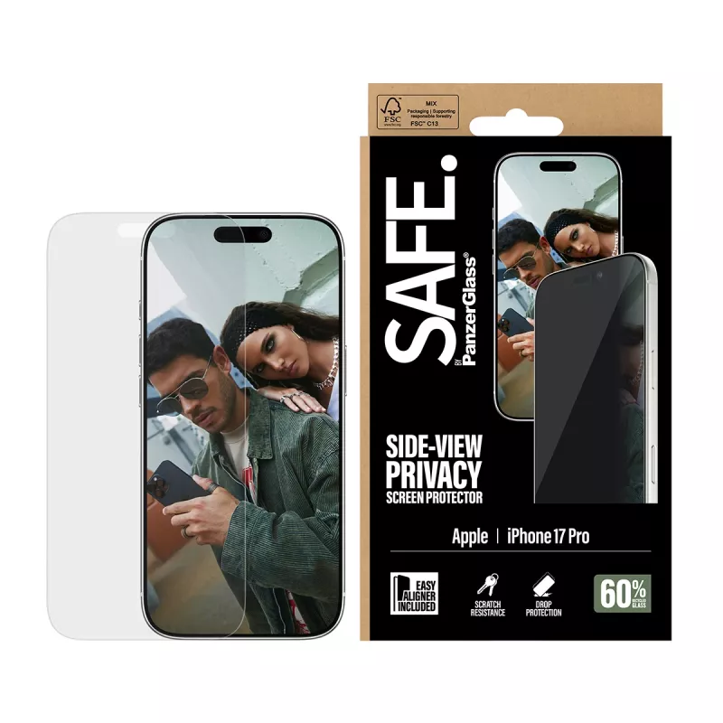 Προστασία οθόνης PanzerGlass SAFE. by ® 2-Way Privacy iPhone 17 Pro | Ultra-Wide Fit με EasyAligner