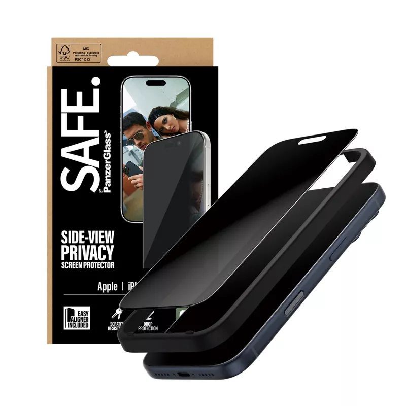 Προστασία οθόνης PanzerGlass SAFE. by ® 2-Way Privacy iPhone 17 Pro | Ultra-Wide Fit με EasyAligner