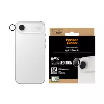 Προστασία φακού κάμερας PanzerGlass Hoops για iPhone Air — σκληρυμένο γυαλί & σιλικόνη, διαφανές, 1 τεμ.