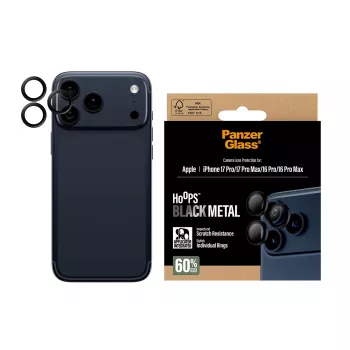 Προστασία φακού κάμερας PanzerGlass ® Hoops® μαύρο iPhone 17 Pro | iPhone 17 Pro Max | iPhone 16 Pro | 16 Pro Max