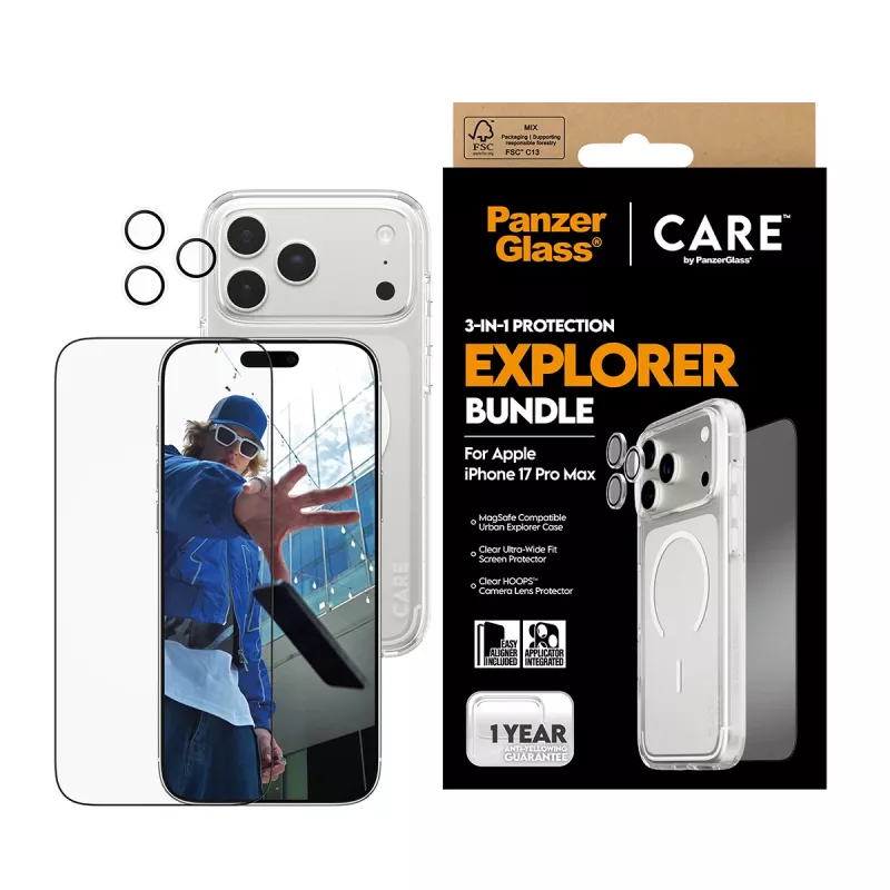 PanzerGlass ® | CARE by ® Flagship 3-in-1 Urban Explorer σετ iPhone 17 Pro Max
