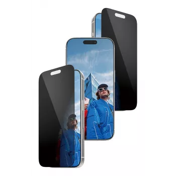 Μεμβράνη προστασίας οθόνης PanzerGlass 2-Way Privacy για iPhone 17 Pro — Ultra-Wide Fit, σκληρυμένο γυαλί, φίλτρο απορρήτου, FASTFIT