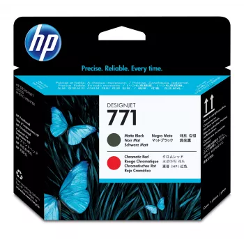 Κεφαλή εκτύπωσης HP 771 Ματ μαύρο/Χρωματικό κόκκινο DesignJet