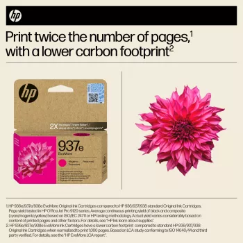 Γνήσιο δοχείο μελανιού HP 937e EvoMore Magenta