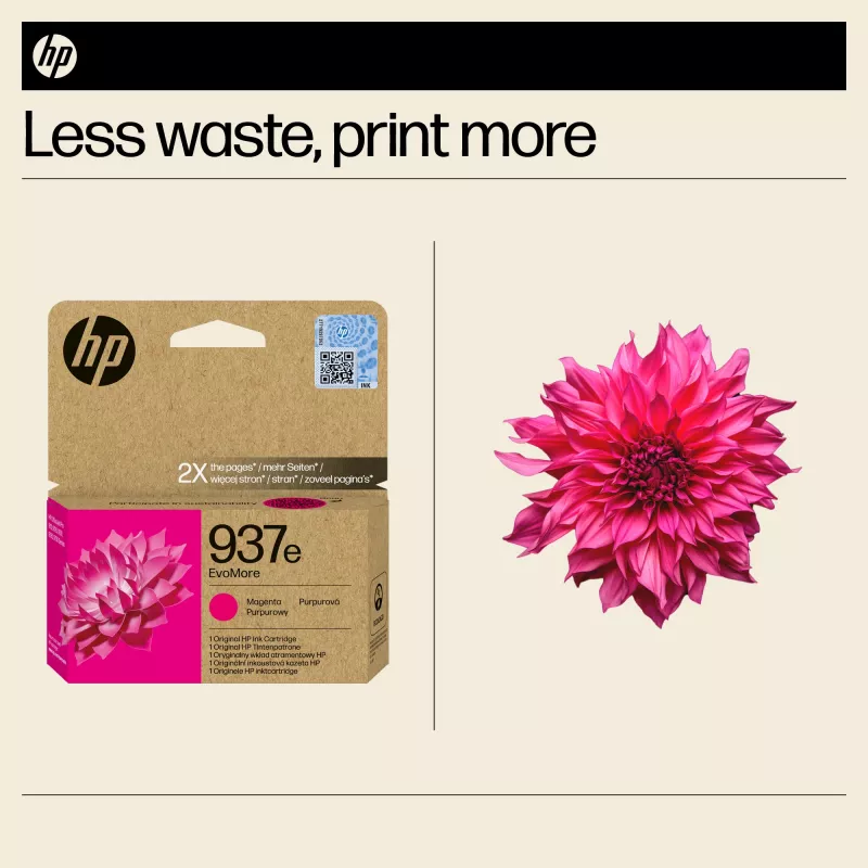 Γνήσιο δοχείο μελανιού HP 937e EvoMore Magenta