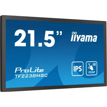 iiyama TF2238MSC-B1 Οθόνη υπολογιστή 53,3 cm (21 ίντσες) 1920 x 1080 pixel Full HD LED Οθόνη αφής Μαύρη