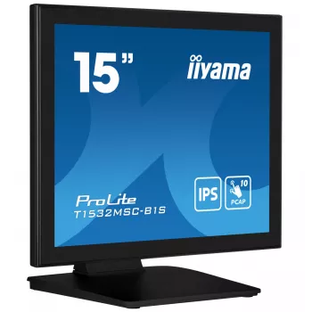 iiyama ProLite T1532MSC-B1S Οθόνη υπολογιστή 38,1 cm (15 ίντσες) 1024 x 768 pixel XGA LCD Οθόνη αφής Μαύρη