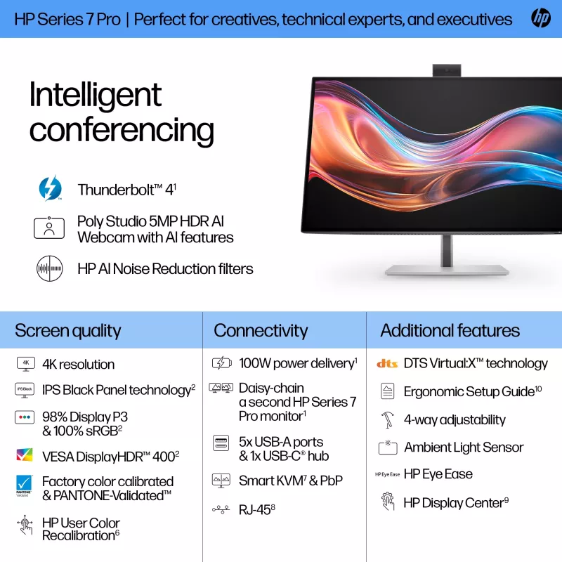 Οθόνη συνδιάσκεψης HP Series 7 Pro 27 inch 4K - 727pm