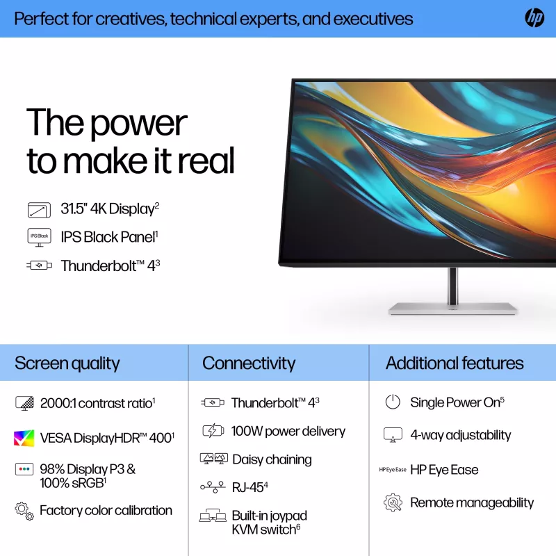 Οθόνη HP Series 7 Pro 31,5 inch 4K Thunderbolt 4 - 732pk
