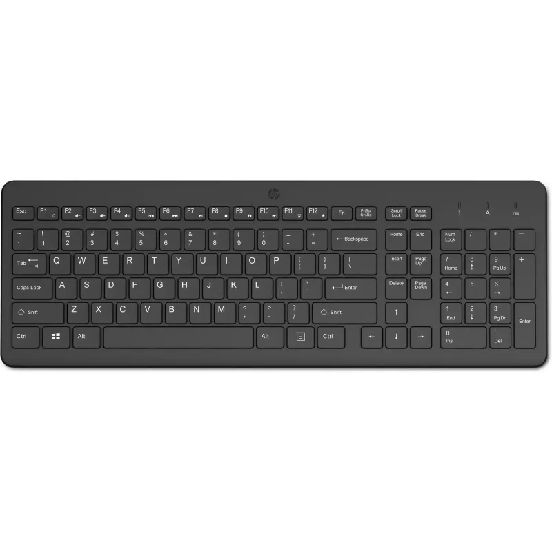 HP 225 Ασύρματο πληκτρολόγιο πλήρους μεγέθους Wireless RF Universal Μαύρο 805T1AA#ABD