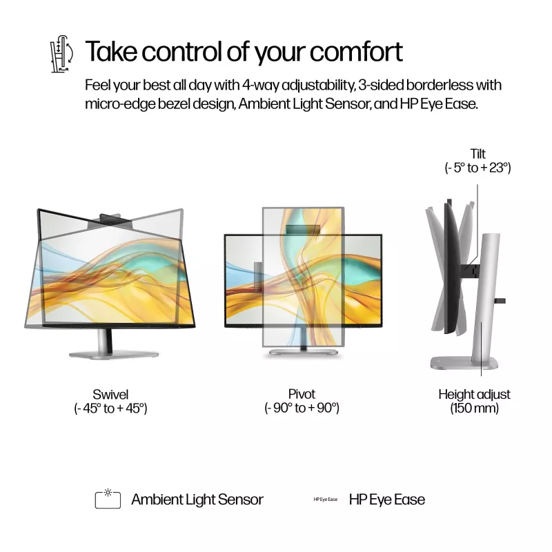 HP Series 5 Pro 23,8 inch FHD USB-C Οθόνη συνεδριάσεων - 524pm