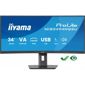 iiyama ProLite XCB3494WQSU-B1 Οθόνη υπολογιστή 86,4 cm (34 inch) 3440 x 1440 Pixel UltraWide Quad HD LED Μαύρη