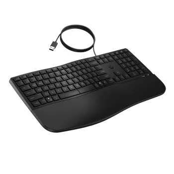 HP 485 Comfort ενσύρματο πληκτρολόγιο πλήρους μεγέθους USB μεμβράνης με στηρίγματα καρπού