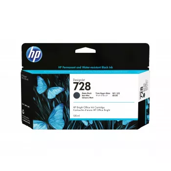HP 728 130-ml Μαύρο ματ DesignJet Μελανοδοχείο