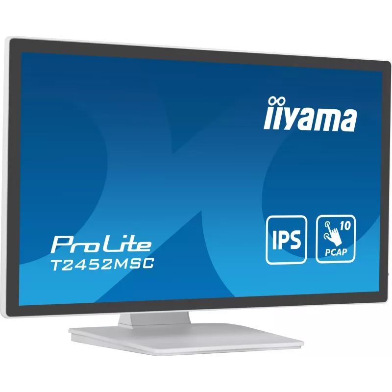 iiyama ProLite T2452MSC-W1 οθόνη υπολογιστή 61 cm (24 ίντσες) 1920 x 1080 Pixel Full HD LCD Touchscreen Multi-User λευκό