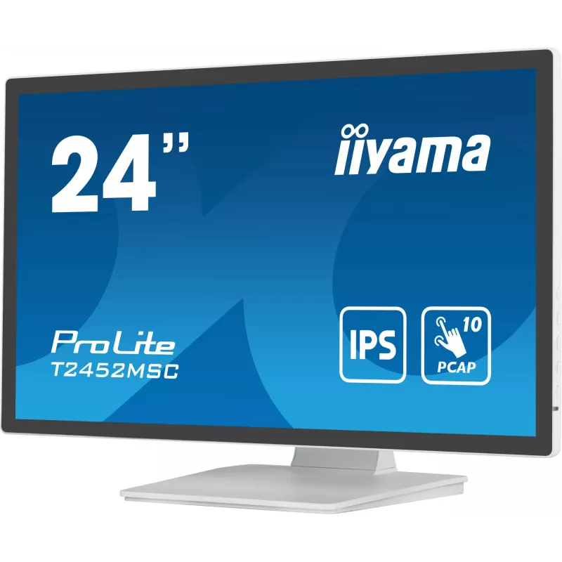 iiyama ProLite T2452MSC-W1 οθόνη υπολογιστή 61 cm (24 ίντσες) 1920 x 1080 Pixel Full HD LCD Touchscreen Multi-User λευκό