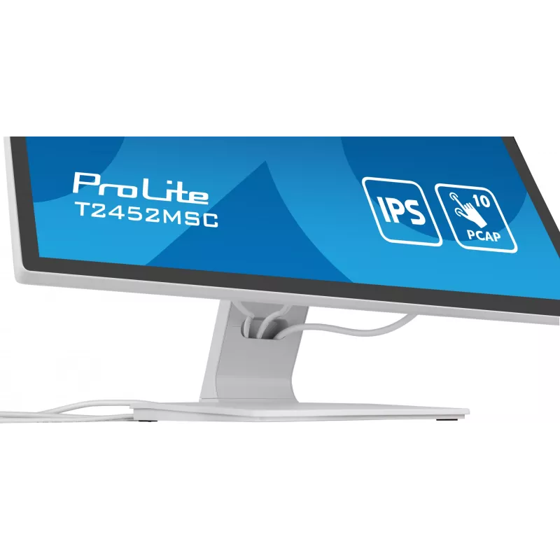 iiyama ProLite T2452MSC-W1 οθόνη υπολογιστή 61 cm (24 ίντσες) 1920 x 1080 Pixel Full HD LCD Touchscreen Multi-User λευκό
