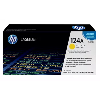 HP 124A κίτρινο γνήσιο τόνερ LaserJet, 2000 σελίδες, κίτρινο, 1 τεμ.